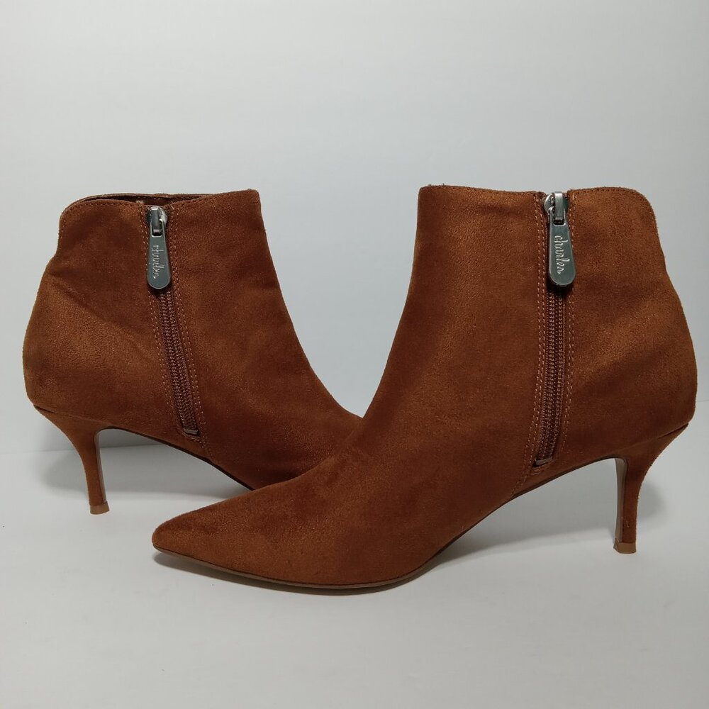 CHARLES by Charles David Womens Brown Carmel Faux Suede Ankle Boot Size 7 - Picture 3 of 13